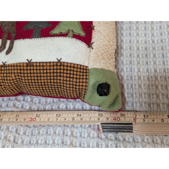 Rustic Cabin Moose Winter Scene Lumbar Pillow Decorative Throw - Picture 5 of 6